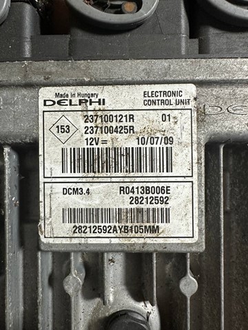 237100121R RENAULT Модуль управления (ЭБУ) двигателем купить в Черкассы