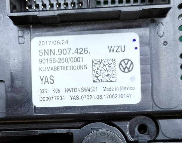 VAG 5NN907426 Блок управления режимами отопления/кондиционирования в наличии Винница