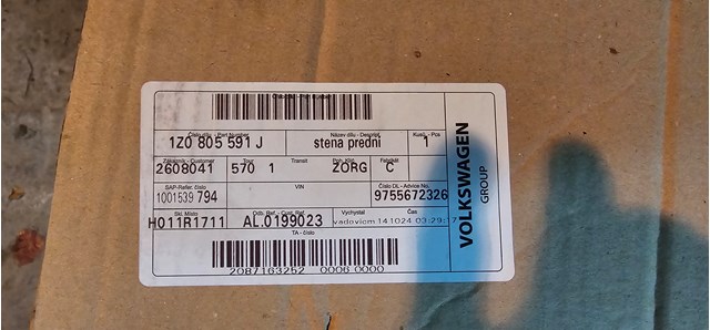 1Z0805591J Суппорт радиатора в сборе (монтажная панель крепления фар) купить Кривой Рог