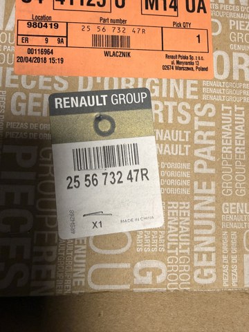 RENAULT 255673247R Переключатель подрулевой, в сборе в наличии Черновцы
