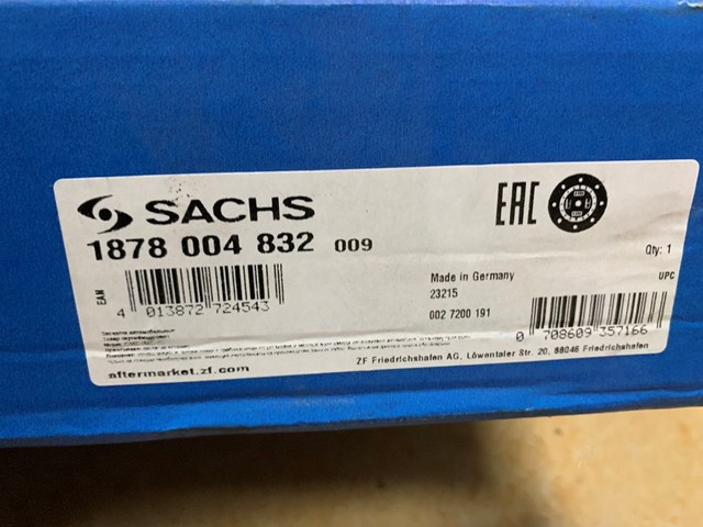 1878004832 SACHS Диск сцепления купить в Каменское