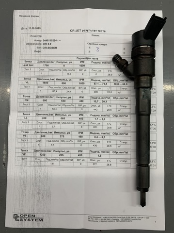 0445110254 BOSCH Топливные форсунки купить в Винница