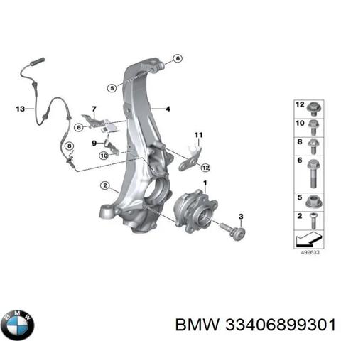 BMW 33406899301 Передняя ступица в наличии Кривой Рог