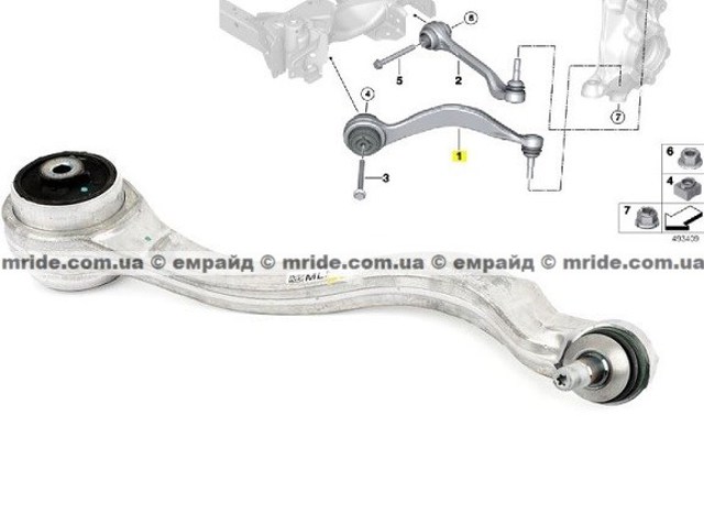Рычаг передний нижний левый 31106879849 BMW