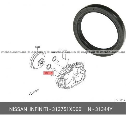 NISSAN 313751XD00 Сальник масляного насоса АКПП в наличии Черновцы