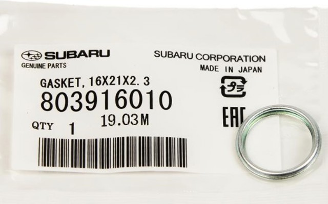 Прокладка сливной пробки поддона двигателя 803916010 SUBARU