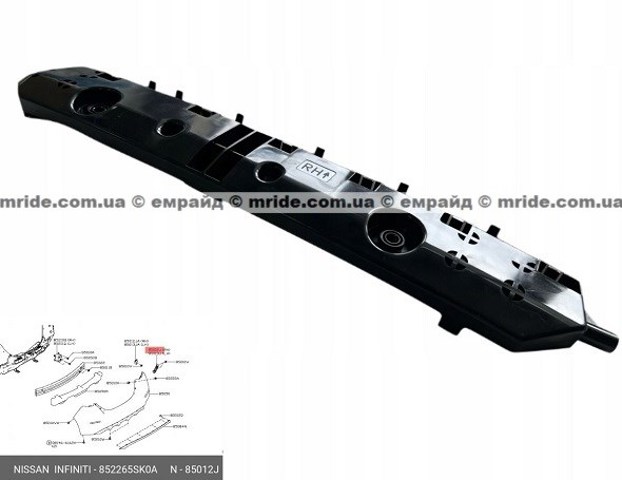 Крепление бамера правое 852265SK0A NISSAN