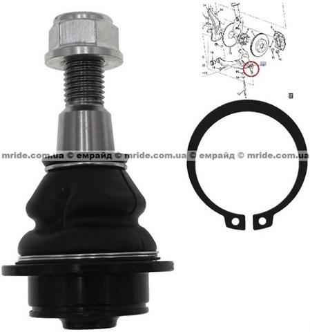 Палец шаровой нижний BJ92455PR DORMAN