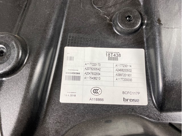 MERCEDES A1177200000 Механизм стеклоподъемника двери передней левой в наличии Черкассы