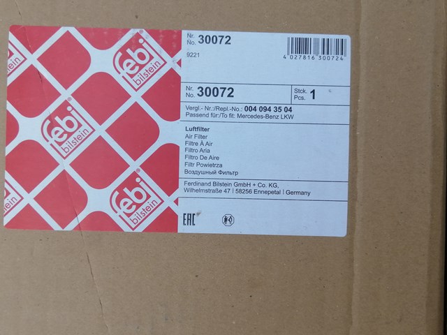 FEBI 30072 Воздушный фильтр в наличии Ужгород