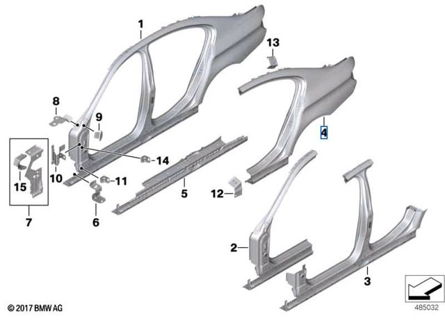 41217240488 BMW Крыло заднее правое купить в Тернополь