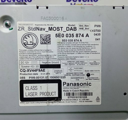 5E0035874A Магнитола (радио AM/FM) купить Ужгород