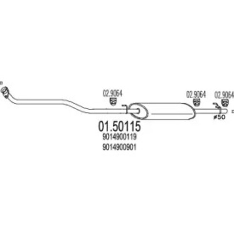 MTS 0150115 Глушитель, передняя часть в наличии Чернигов