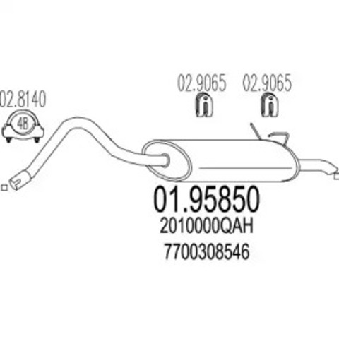 MTS 0195850 Глушитель задний в наличии Ужгород