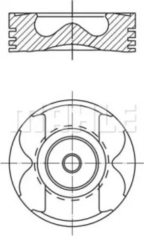 MAHLE 0330102 Поршень в комплекте на 1 цилиндр, 2-й ремонт (+0,50) в наличии Львов