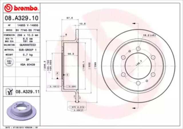 08A32911 BREMBO Тормозные диски купить в Ужгород