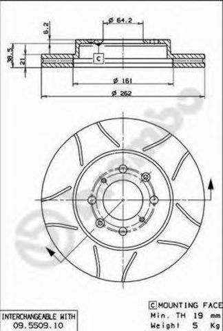 09550975 BREMBO Диск тормозной передний купить в Тернополь