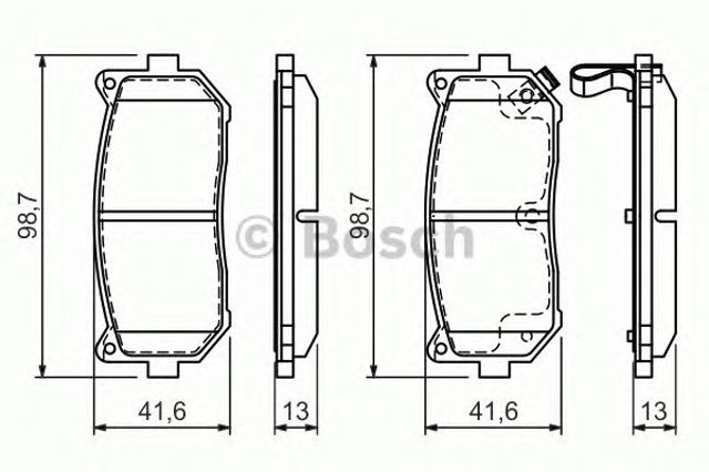 0986424693 BOSCH Задние тормозные колодки купить в Черновцы