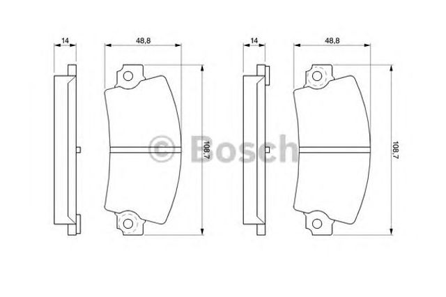 0986463490 BOSCH Задние тормозные колодки купить в Ужгород