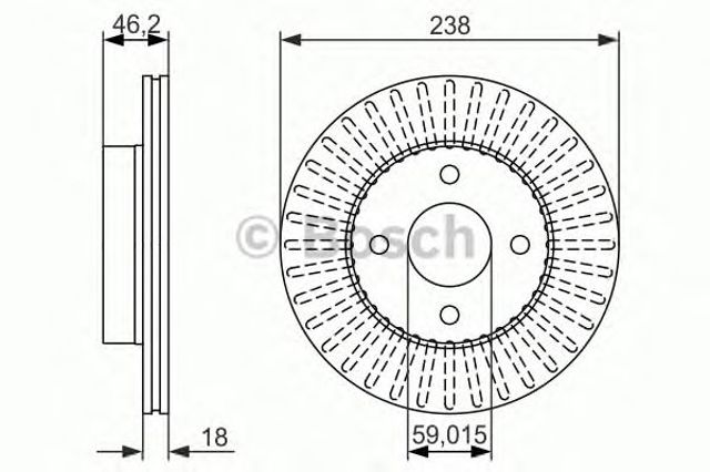0986479354 BOSCH Диск тормозной передний купить в Ровно