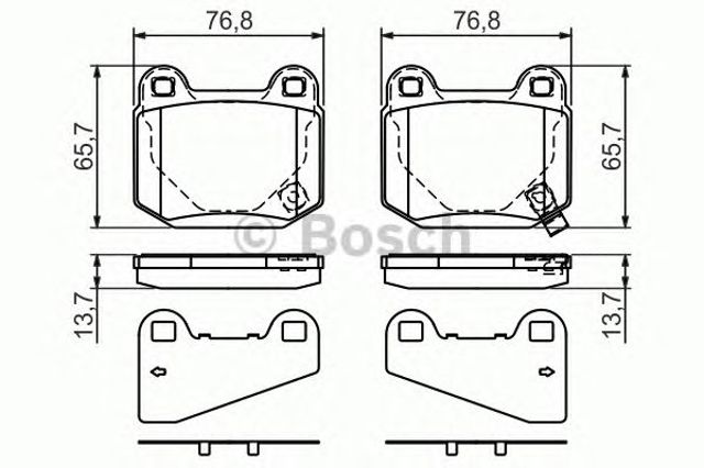 0986494229 BOSCH Колодки тормозные задние дисковые купить в Ужгород