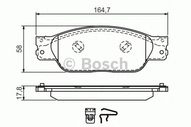 BOSCH 0986494355 Колодки тормозные передние дисковые в наличии Одесса