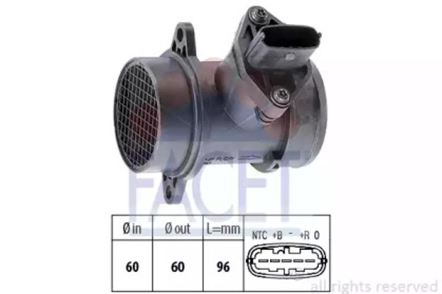 101158 FACET Датчик потока (расхода) воздуха, расходомер M.A.F. - (Mass Airflow) купить в Черкассы