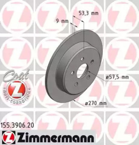 155390620 ZIMMERMANN Тормозные диски купить в Украина