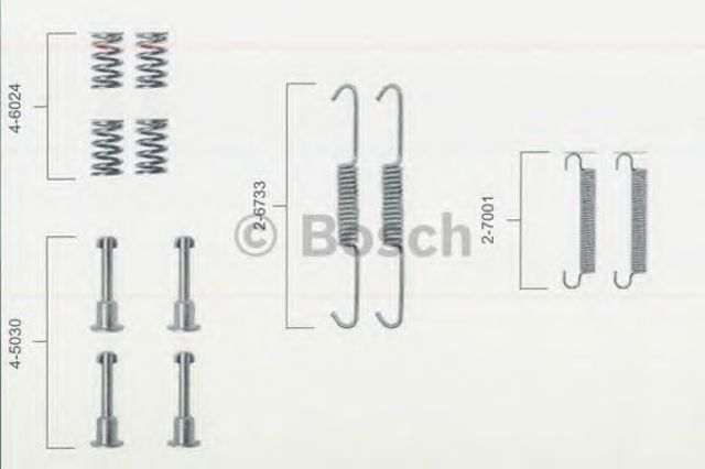 BOSCH 1987475149 Монтажный комплект задних барабанных колодок в наличии Хмельницкий