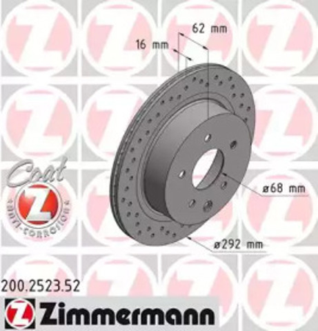 200252352 ZIMMERMANN Тормозные диски купить в Павлоград