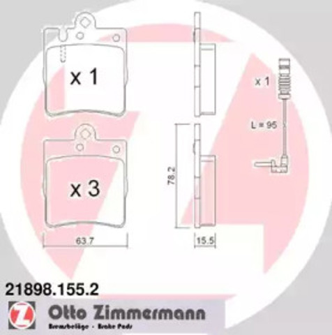 218981552 Колодки тормозные задние дисковые купить Хмельницкий