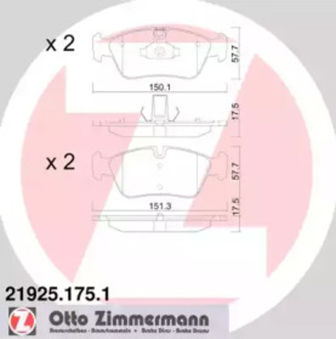 219251751 Колодки тормозные передние дисковые купить Киев