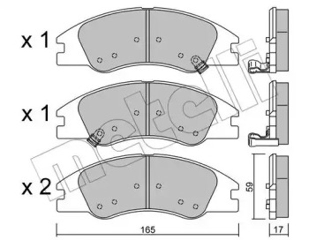 METELLI 2206300 Колодки тормозные передние дисковые в наличии Чернигов