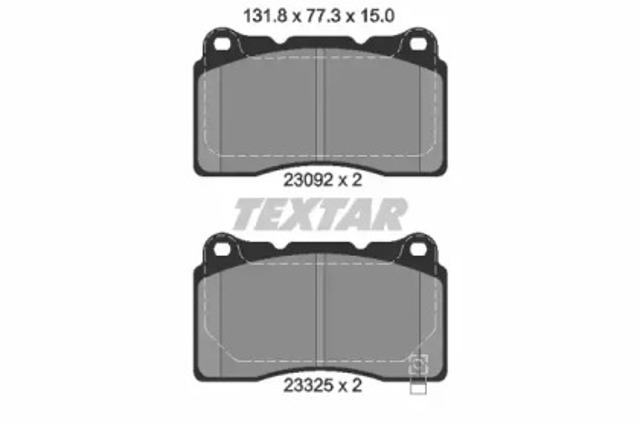 TEXTAR 2309204 Передние тормозные колодки в наличии Днепр