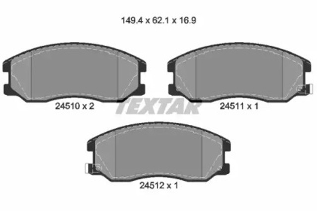 TEXTAR 2451001 Передние тормозные колодки в наличии Ирпень