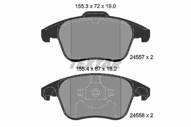 2455701 TEXTAR Колодки тормозные передние дисковые купить в Черновцы