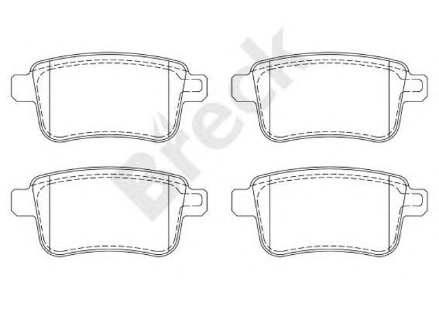 246920070400 BRECK Задние тормозные колодки купить в Полтава