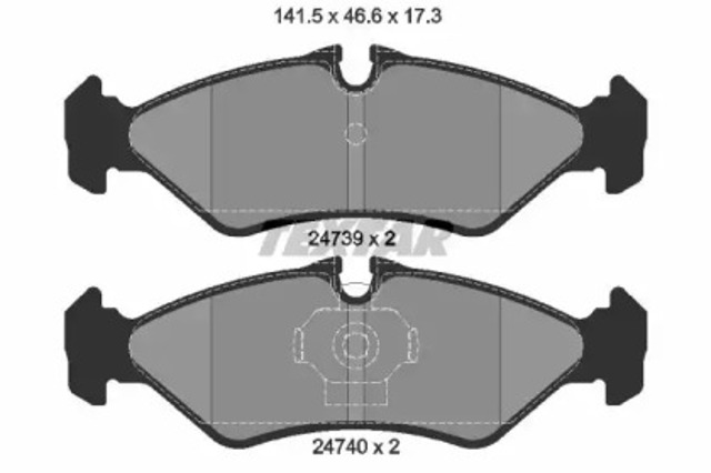 TEXTAR 2473901 Колодки тормозные задние дисковые в наличии Одесса