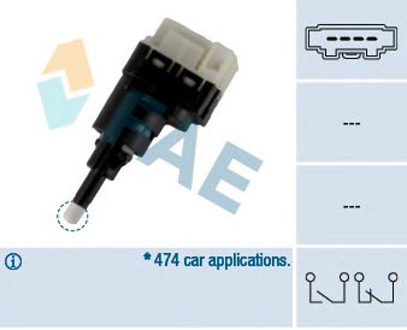 FAE 24761 Датчик включения стопсигнала в наличии Львов