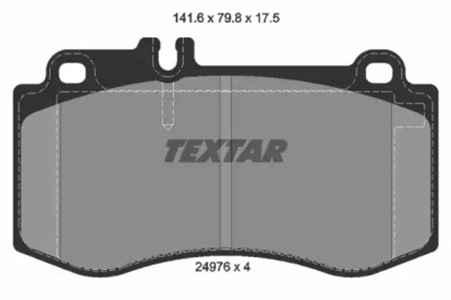 2497601 TEXTAR Колодки тормозные передние дисковые купить в Житомир
