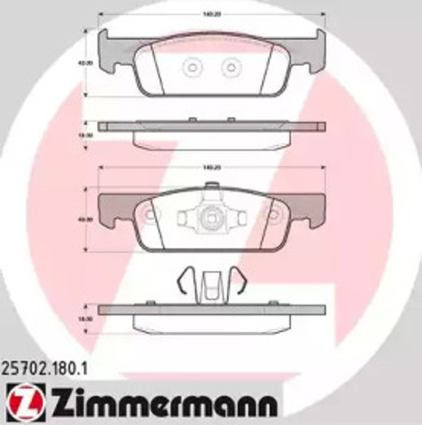 257021801 ZIMMERMANN Колодки тормозные передние дисковые купить в Николаев