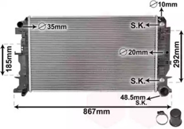 VAN WEZEL 30002403 Радиатор в наличии Кривой Рог
