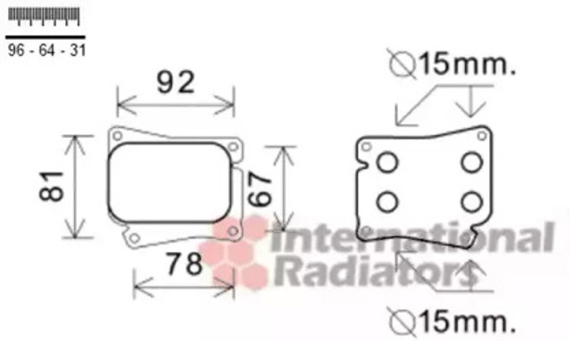 VAN WEZEL 30003559 Масляный радиатор в наличии Павлоград