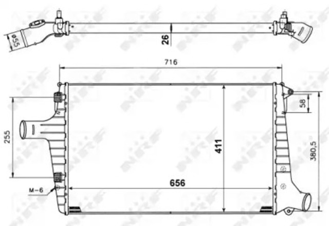 NRF 30118A Радиатор интеркуллера в наличии Ирпень