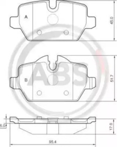 ABS 37435 Колодки тормозные задние дисковые в наличии Сумы