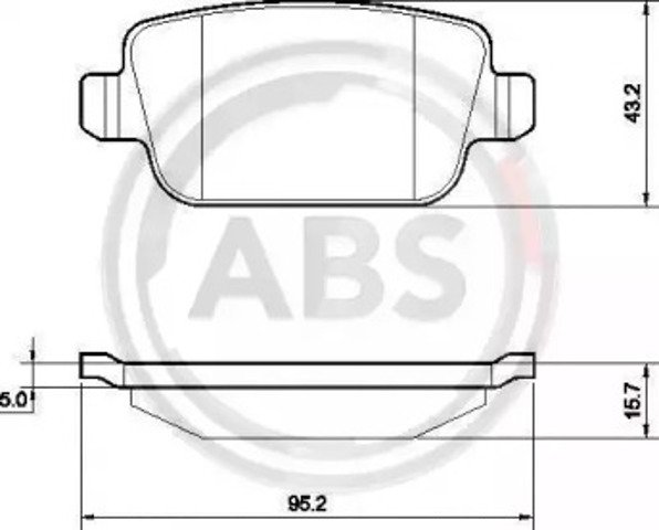 ABS 37561 Колодки тормозные задние дисковые в наличии Украина