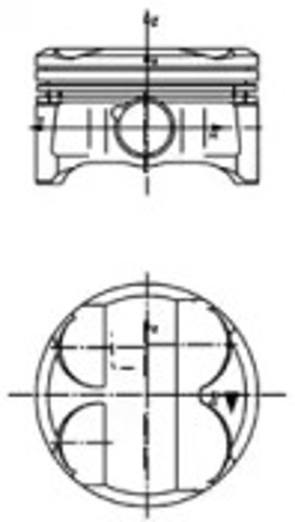 KOLBENSCHMIDT 40086610 Поршень в комплекте на 1 цилиндр, 1-й ремонт (+0,25) в наличии Днепр
