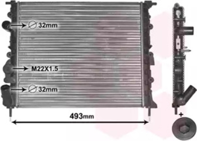 VAN WEZEL 43002197 Радиатор охлаждения двигателя в наличии Николаев