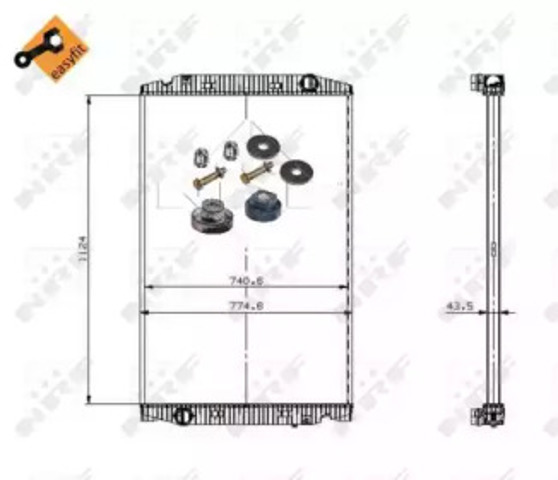 509698 NRF Радиатор охлаждения двигателя купить в Каменское