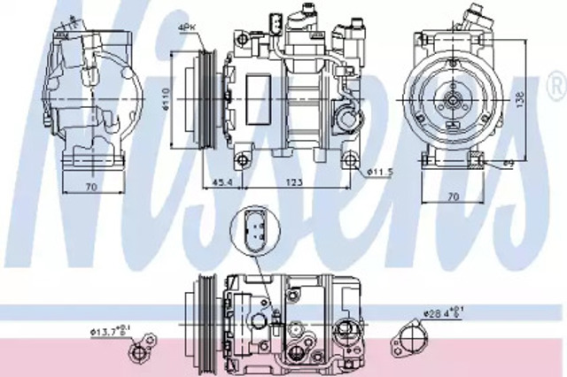 NISSENS 89049 Компрессор кондиционера в наличии Кривой Рог